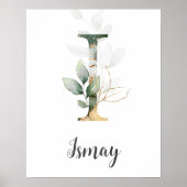 Impression sur toile de monogramme de lettre I pou (Devant)