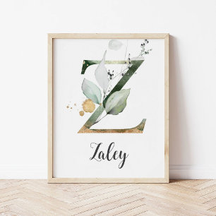 Impression sur toile de monogramme de lettre Z pou