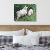 Impression sur toile de moutons mignons mangeant d (Insitu(Chambre))