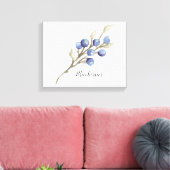 Impression sur toile de myrtilles sur une branche (Insitu(Salon))