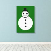 Impression sur toile de neige de Noël souriant (Insitu (Plancher de Bois))