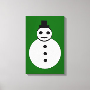 Impression sur toile de neige de Noël souriant