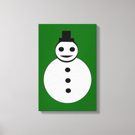 Impression sur toile de neige de Noël souriant (Recto)