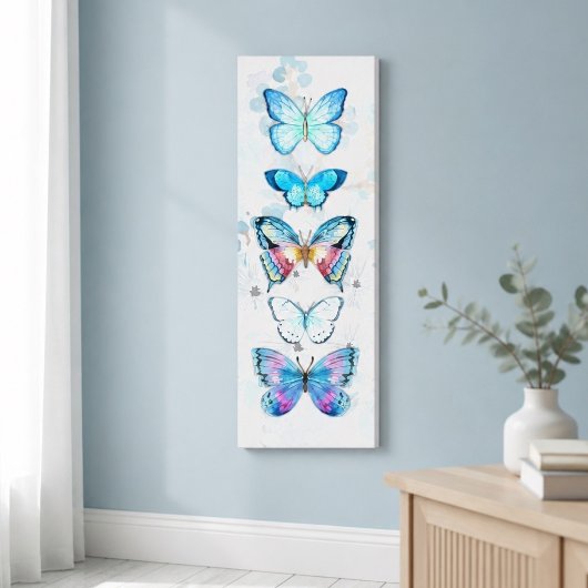 Impression sur toile de panneau Papillon Bleu