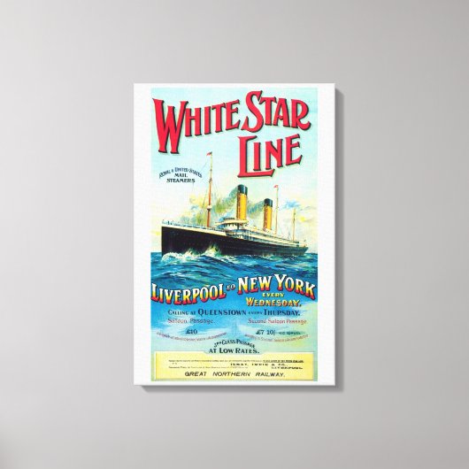 IMPRESSION SUR TOILE DE PAQUEBOT DE LA WHITE STAR (Recto)