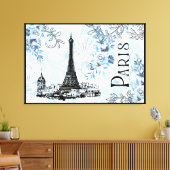 Impression sur toile de Paris en bleu (Insitu(Salon))