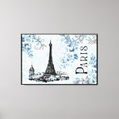 Impression sur toile de Paris en bleu (Recto)