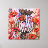Impression sur toile de pavots fantaisie (Recto)
