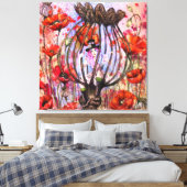 Impression sur toile de pavots fantaisie (Insitu(Chambre))
