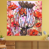 Impression sur toile de pavots fantaisie (Insitu(Salon))