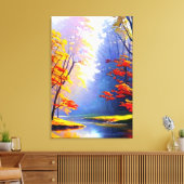 Impression sur toile de paysage d'automne (Insitu(Salon))