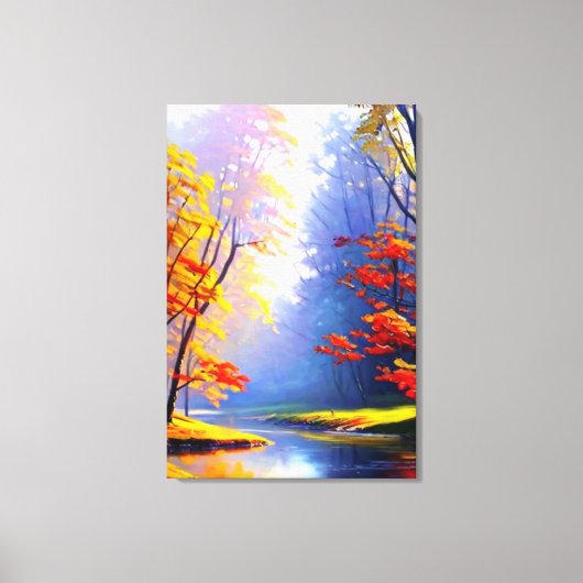 Impression sur toile de paysage d'automne (Recto)