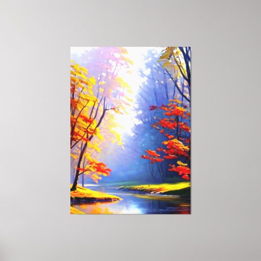 Impression sur toile de paysage d'automne (Recto)