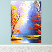 Impression sur toile de paysage d'automne (Insitu (Plancher de Bois))