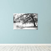 Impression sur toile de paysage en noir et blanc (Insitu (Plancher de Bois))