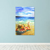 Impression sur toile de peinture à l'aquarelle - U (Insitu (Plancher de Bois))