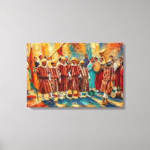 Impression sur toile de peinture à l'huile de musi