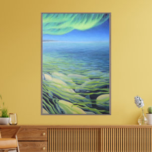 Impression sur toile de peinture de baleine béluga