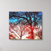 Impression sur toile de photo de chênes modernes (Recto)