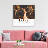 Impression sur toile de photo de mariage des jeune (Insitu(Salon))
