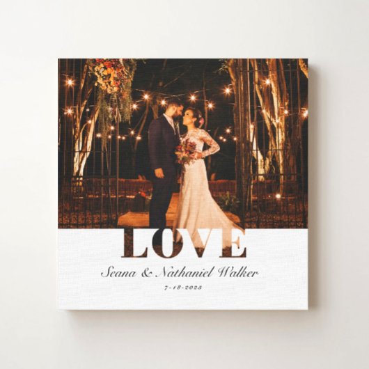 Impression sur toile de photo de mariage des jeune