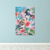 Impression sur toile de pinsons de printemps (Insitu (Plancher de Bois))