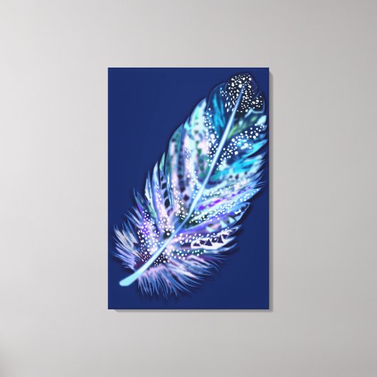 Impression sur toile de plume - Vos couleurs (Recto)