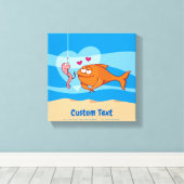 Impression sur toile de poisson et d'appât amoureu (Insitu (Plancher de Bois))