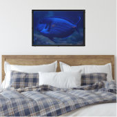 Impression sur toile de poisson tropical bleu (Insitu(Chambre))
