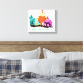 Impression sur toile de poulets drôles - Texte per (Insitu(Chambre))