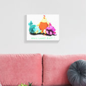 Impression sur toile de poulets drôles - Texte per (Insitu(Salon))
