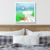 Impression sur toile de poulets drôles traversant  (Insitu(Chambre))