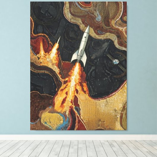 Impression sur toile de propulseurs (Insitu (Plancher de Bois))