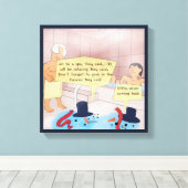 Impression sur toile de Rick London Comic Snowman (Insitu (Plancher de Bois))