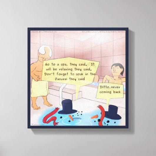 Impression sur toile de Rick London Comic Snowman (Recto)