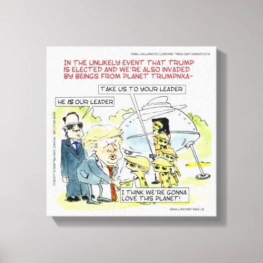 Impression sur toile de Rick London Funny Planet T (Recto)