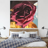 Impression sur toile de rose séchée étirée (Insitu(Chambre))