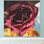Impression sur toile de rose séchée étirée (Insitu (Plancher de Bois))