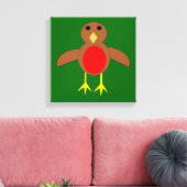 Impression sur toile de rouge-gorge de Noël (Insitu(Salon))