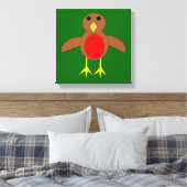 Impression sur toile de rouge-gorge de Noël (Insitu(Chambre))