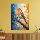 Impression sur toile de Rouge-gorge enflammé (Insitu(Salon))
