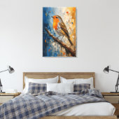 Impression sur toile de Rouge-gorge enflammé (Insitu(Chambre))