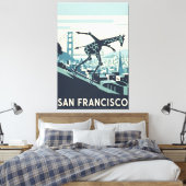 Impression sur toile de San Francisco dans le styl (Insitu(Chambre))