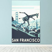 Impression sur toile de San Francisco dans le styl (Insitu (Plancher de Bois))