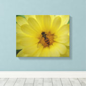 Impression sur toile de syrphe sur souci (Insitu (Plancher de Bois))