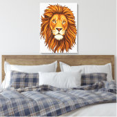 Impression sur toile de tête de lion (Insitu(Chambre))