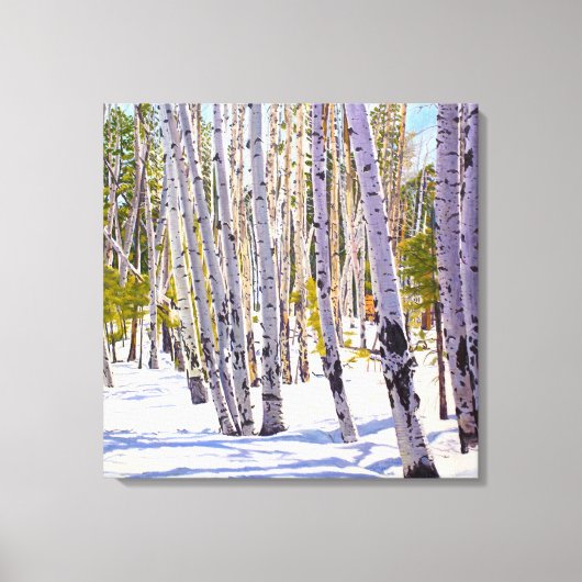 Impression sur toile de Trembles dans la neige (Recto)