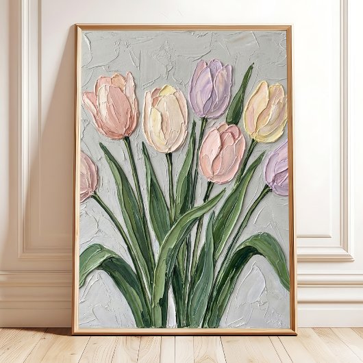 Impression sur toile de tulipe moderne pour salon