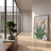 Impression sur toile de tulipe moderne pour salon