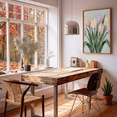 Impression sur toile de tulipe moderne pour salon